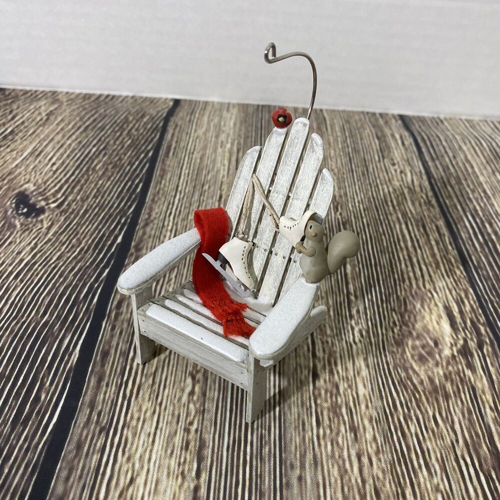 2006 Hallmark Keepsake 'A Winter Perch' Holiday Ornament Adirondack Chair